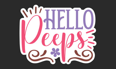 Christian Easter EPS Bundle And Stickers Design