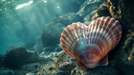 passion, romance, love, holiday, valentine, gift, decoration, day, romantic, valentines, seashell, sea, underwater, shell, ocean, diving, coral, fish, reef, tropical, snorkeling, coral reef, water, 