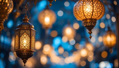 Ramadhan Kareem muslim background. Generative AI