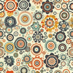 Fototapeta premium Elegant vintage floral pattern a seamless design of timeless decorative flowers