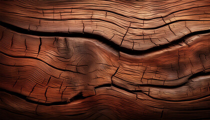Naklejka premium the brown texture of hard wood with craked line on surface