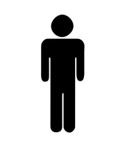 person and toilet sign	
