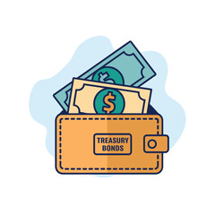 vector colorful economy trading graph cash money linked with curved dash line over the world bank