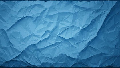 Obraz premium blue crumpled paper texture background illustration a wrinkled and creased blank paper texture perfect for grunge backdrop design