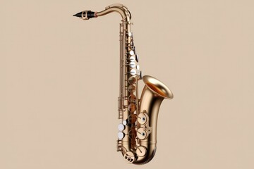 A golden alto saxophone, a wind instrument known for its soulful jazz and blues tones.
