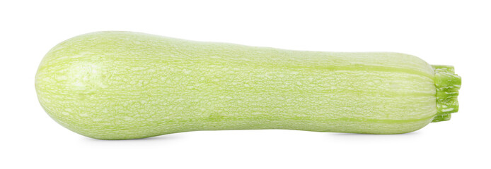 One fresh ripe zucchini isolated on white