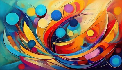 Vibrant and Expressive Abstract Figurative Artwork Featuring Intense Colorful Brushstrokes, Showcasing a Captivating Interplay of Shapes, Textures, and Colors.