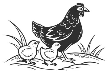 hen and chicken