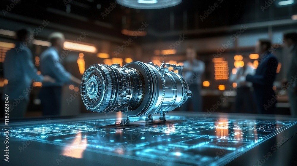 Poster engineers and scientists collaboration around advanced technology model
