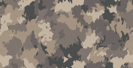 Abstract art splash seamless pattern.  Army camo. Grunge hunting camouflage background. Abstract camo. Desert hunting camouflage. Digital camouflage pattern. 