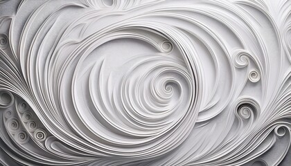 Striking Abstract Modern Art on White Background with Subtle Circle Swirls and Textured Patterns
