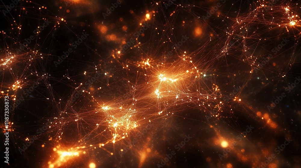Aufkleber abstract science background with bright lines and textures