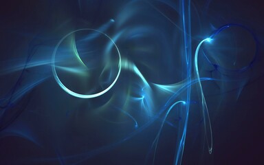 3D rendering abstract fractal light background