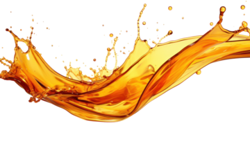 Vibrant orange liquid splashes gracefully against a light background capturing motion and fluidity