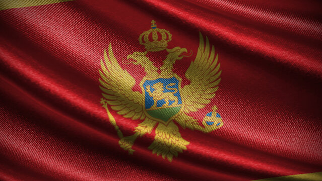 Montenegro flag with realistic silky wave texture - Powered by Adobe
