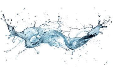 Splashes of clear water creating dynamic patterns in a bright setting