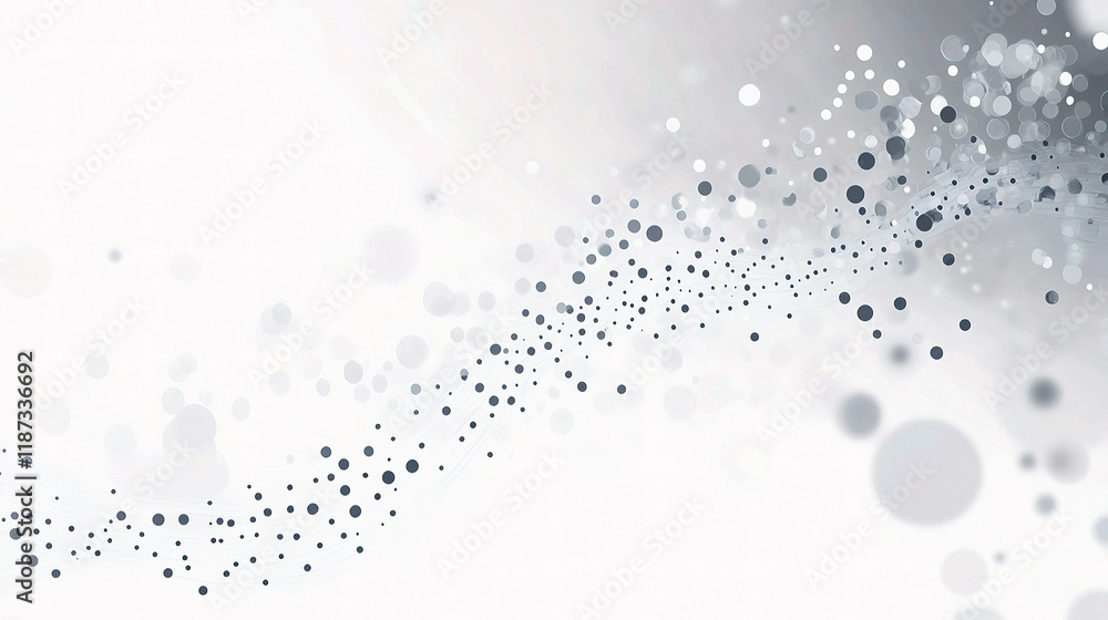 Poster gray and white seamless particle flow abstract design background