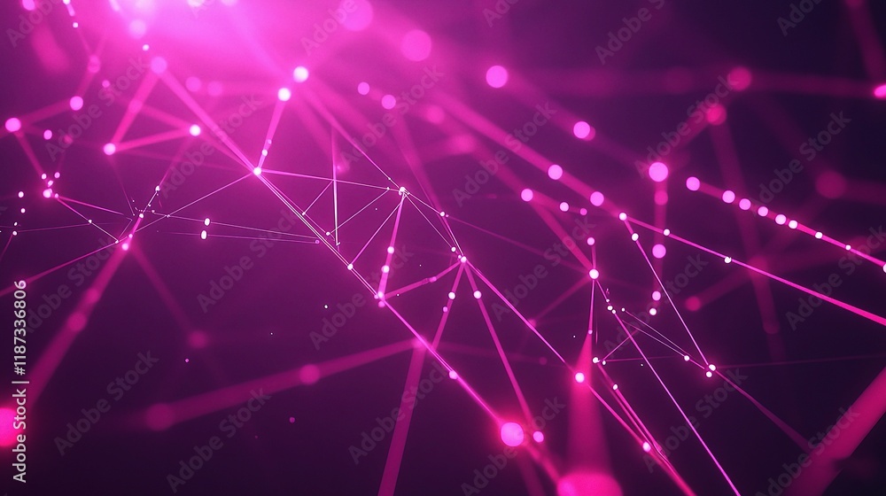 Aufkleber futuristic abstract network illustration with lines and scale effect