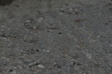 The concrete ground showcases pebbles and gravel that are clearly visible in a natural outdoor environment, creating an interesting design
