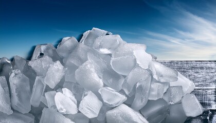 heap of crushed ice on white heritage