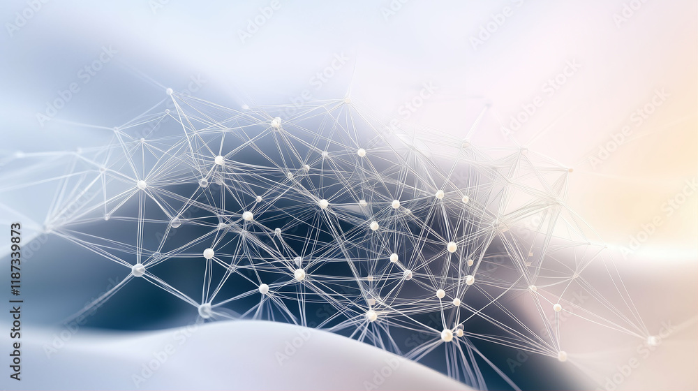Poster network connections forming complex technology structure with abstract background in digital communi