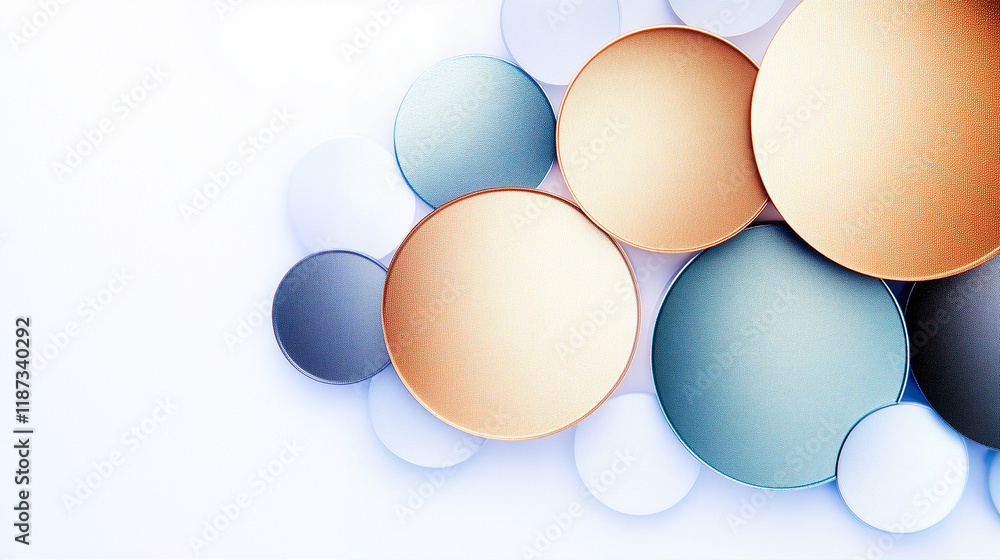 Poster circular shapes in graphic design with abstract patterns for modern backgrounds