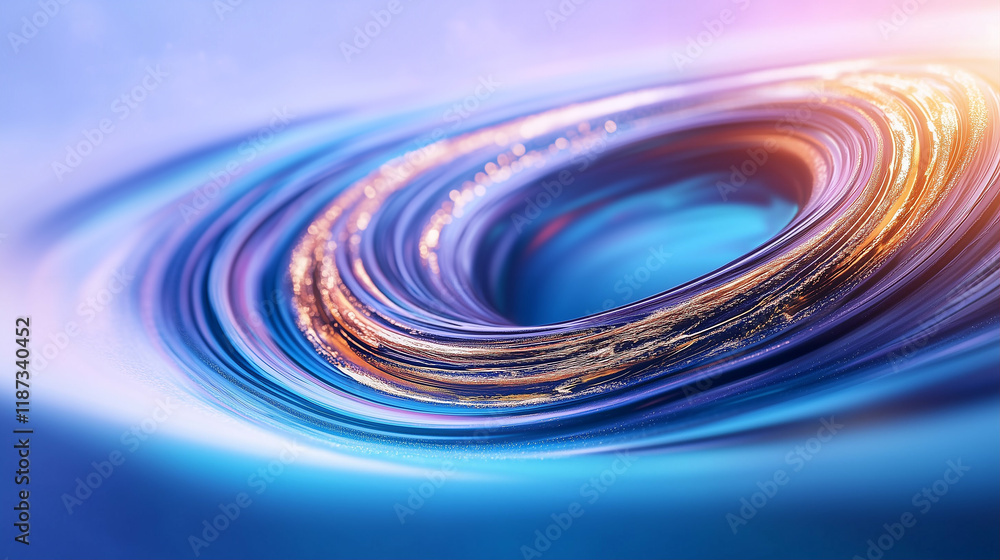Poster swirling vortex abstract design visual effect creating dynamic motion in a colorful digital artwork