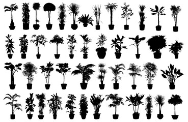 Home Plants Collection Silhouette Vector Pack graphic drawing illustration for stickers, streetwear, t-shirts, logos, print-on-demand, print, or branding