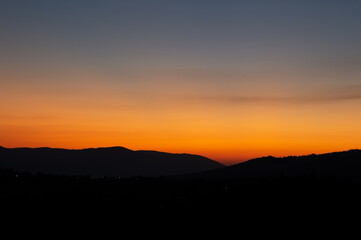 Obraz premium Piękny zachód słońca w Beskidach - Jaworzynka