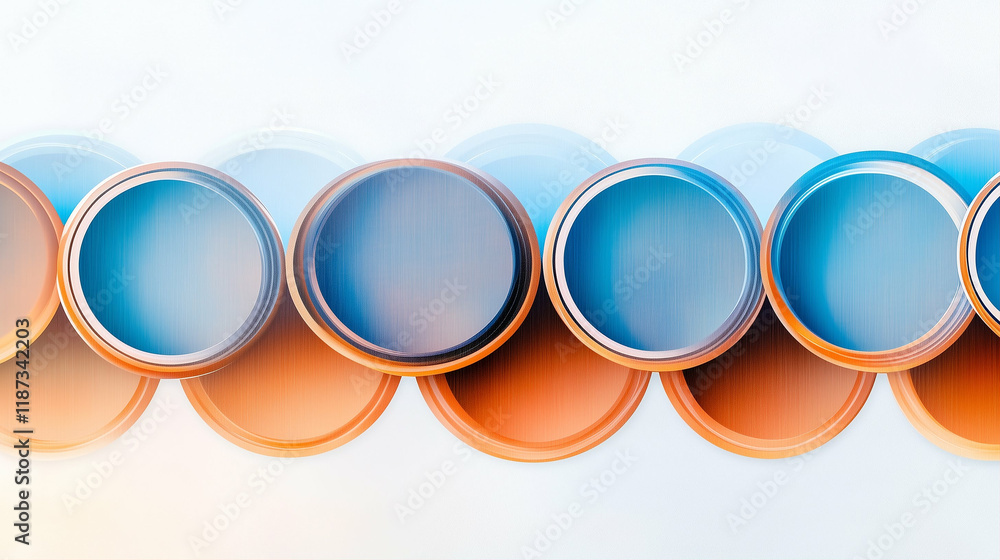 Poster circular shapes in graphic design with abstract pattern and color gradients