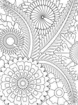 PrintFlowers Coloring Pages For Adule