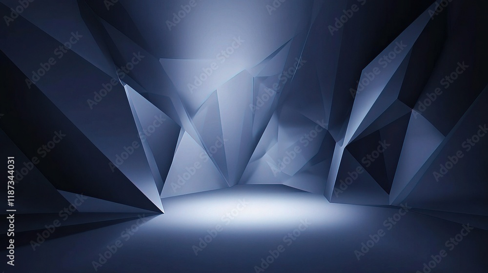 Poster abstract futuristic background with polygonal shapes and lines