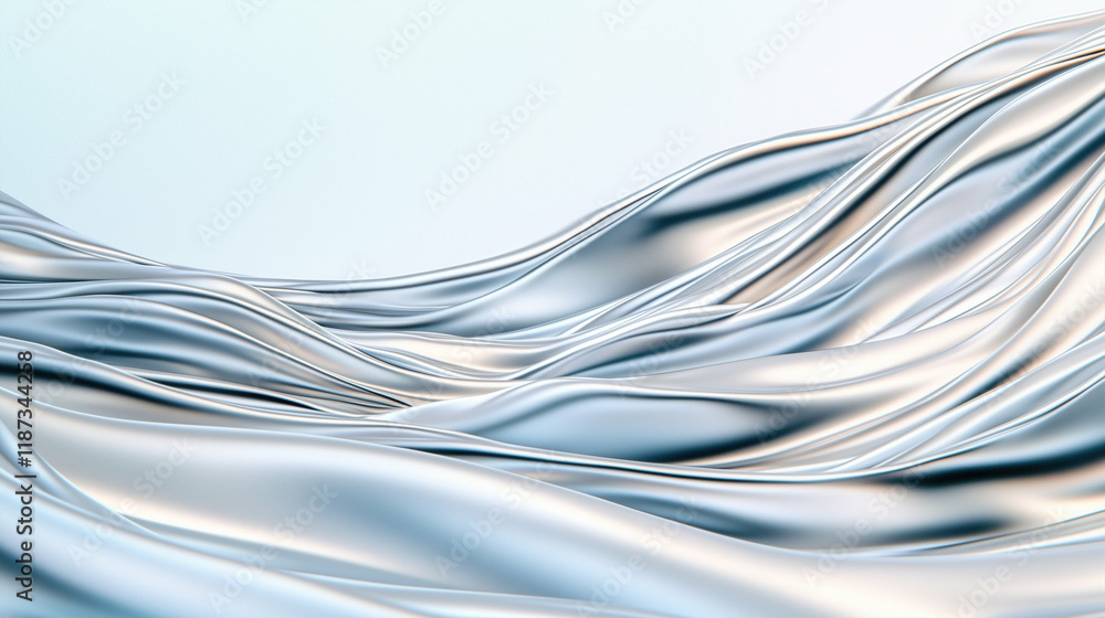 Poster textured waves flowing across a smooth background in a serene abstract design