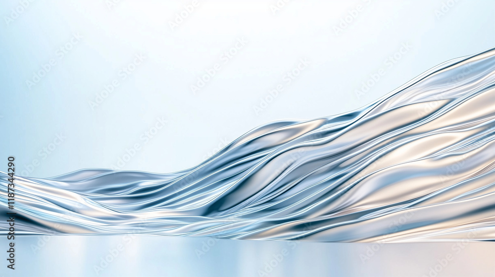 Aufkleber abstract waves design in flowing motion and smooth texture for creative backgrounds and modern aesth