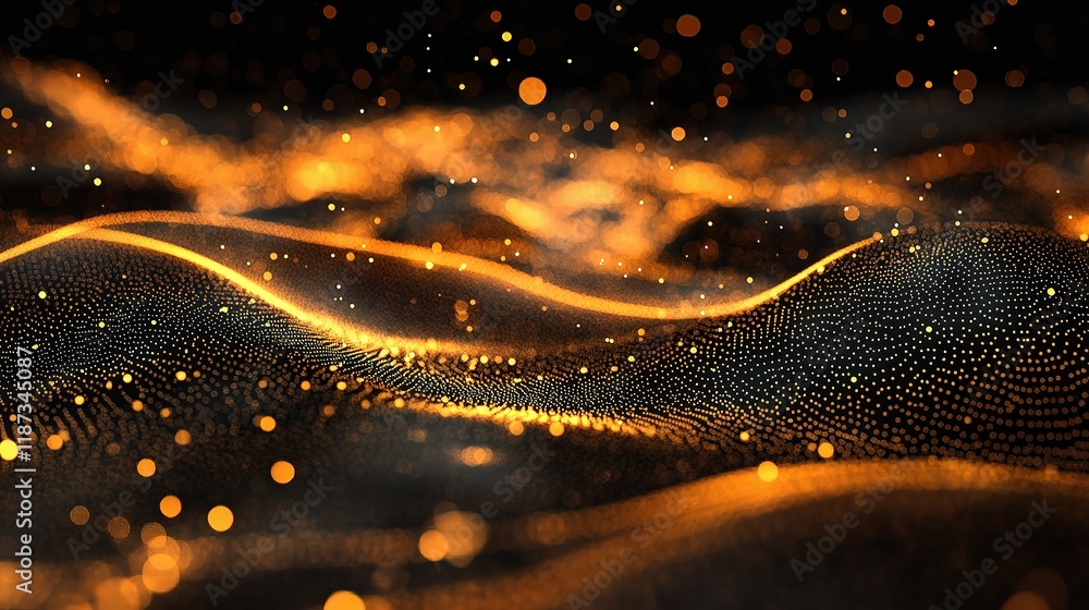 Aufkleber abstract 3d background with interconnected data lines and effects