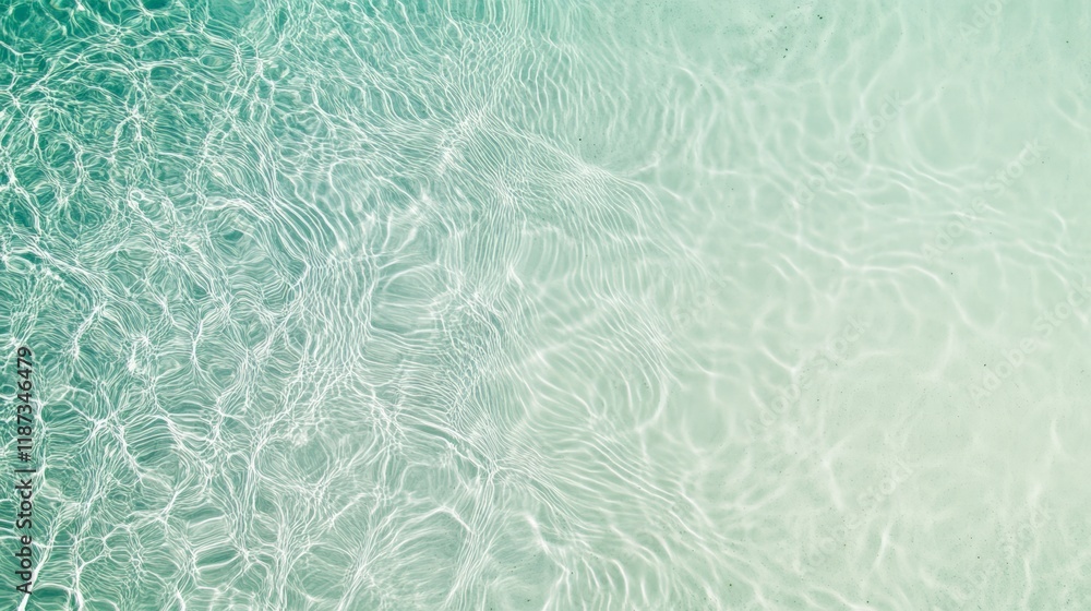 Poster Sunlight creates mesmerizing patterns on the bottom of a pristine swimming pool, inviting guests to enjoy a refreshing dip on a perfect summer day