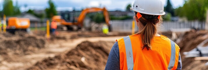 female construction worker on job site