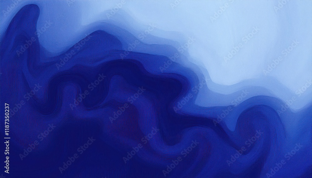 Poster striking abstract watercolor of deep blue gradient background with fluid grunge texture a whirlpool 