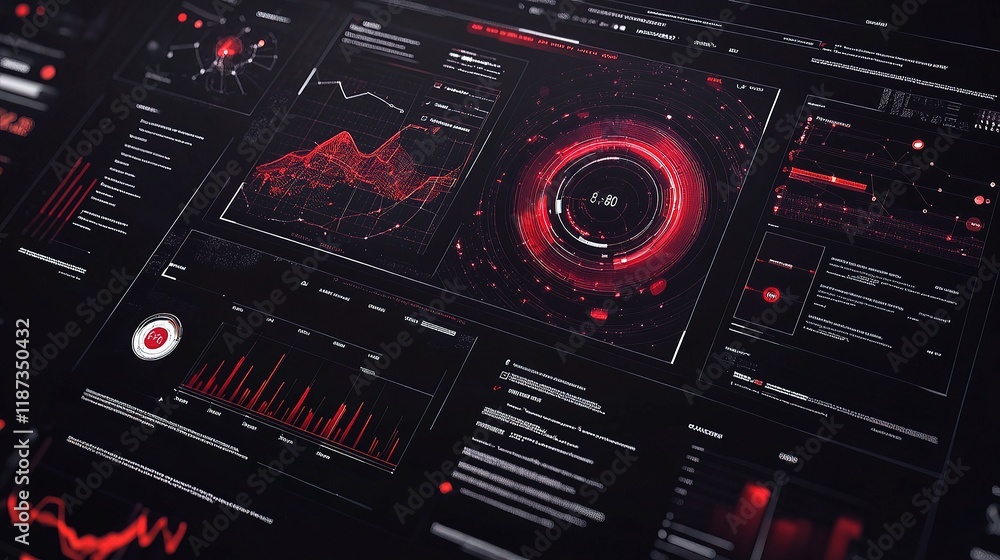 Poster modern digital technology presentation layout with 3d elements