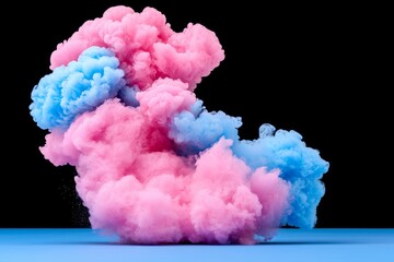 Fototapeta premium Dynamic mix of Holi powder and colorful smoke bombs, HD images of Holi festival