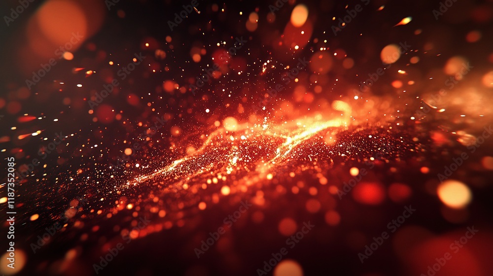 Poster abstract technology background with dynamic particles and lines