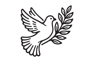 Peace symbol, dove icon vector template