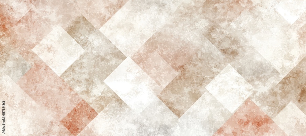 Poster beige and cream geometric background with subtle bokeh effect and copy space for text or design