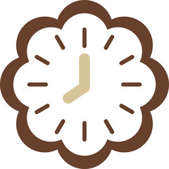 Obraz premium Flower shape outline clock