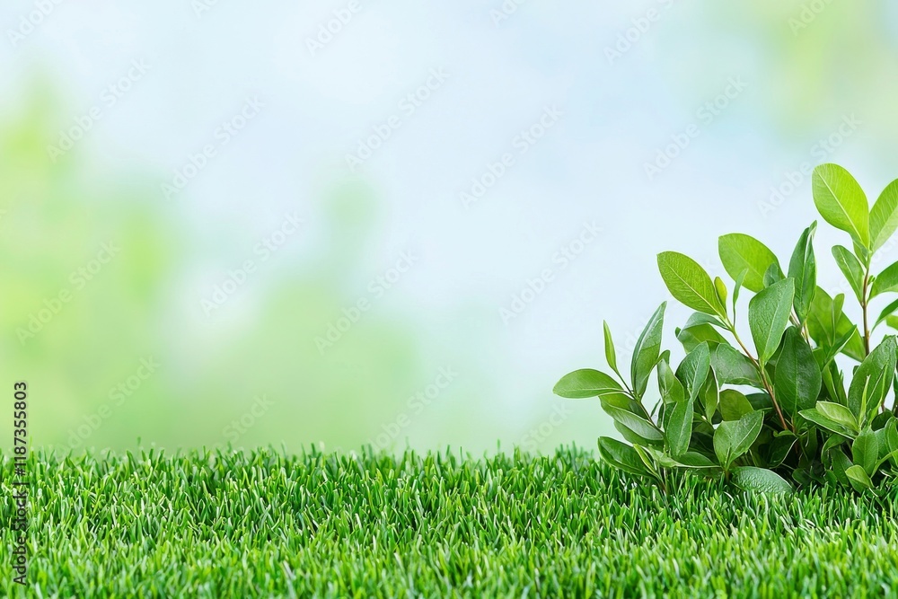 Poster the background for the earth day concept features a bokeh light effect and an abstract blurred green