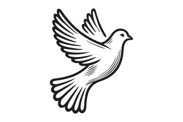Peace symbol, dove icon vector template