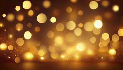 golden spherical bokeh or glitter lights festive gold heritage christmas summary template