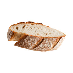 Slice of Baguette Bread Isolated on Transparant Background