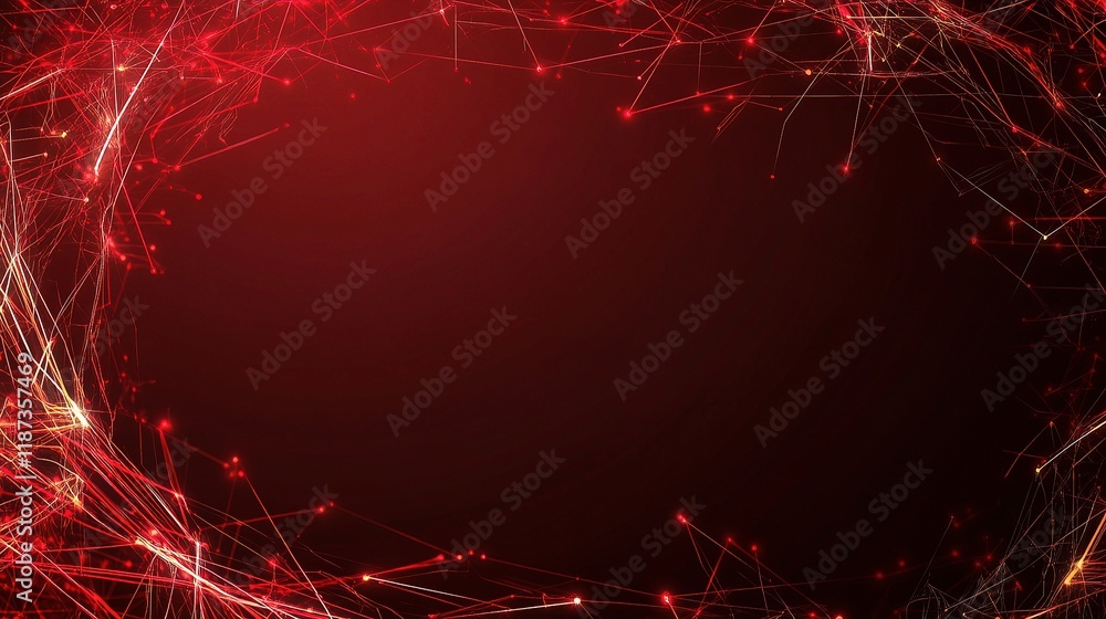Aufkleber abstract red background with led light lines for science designs