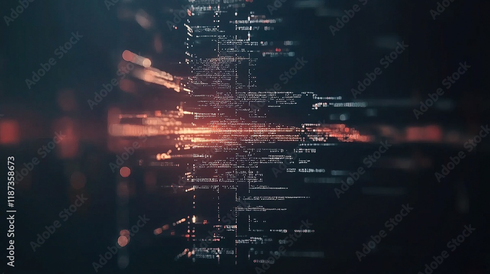 Poster futuristic concept of software development and web innovation